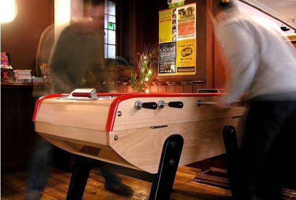 players on bonzini babyfoot foosball table