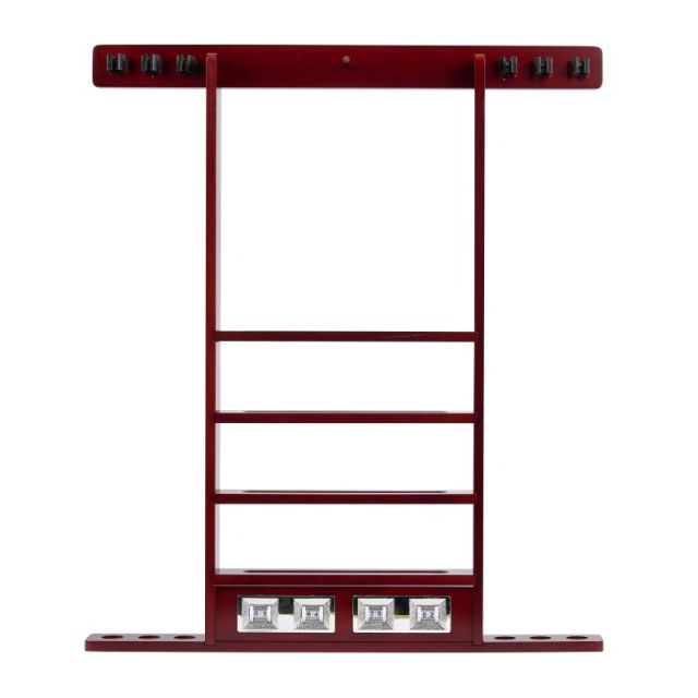GR8 Billiards Wall Cue Rack with Scoreboard Wine