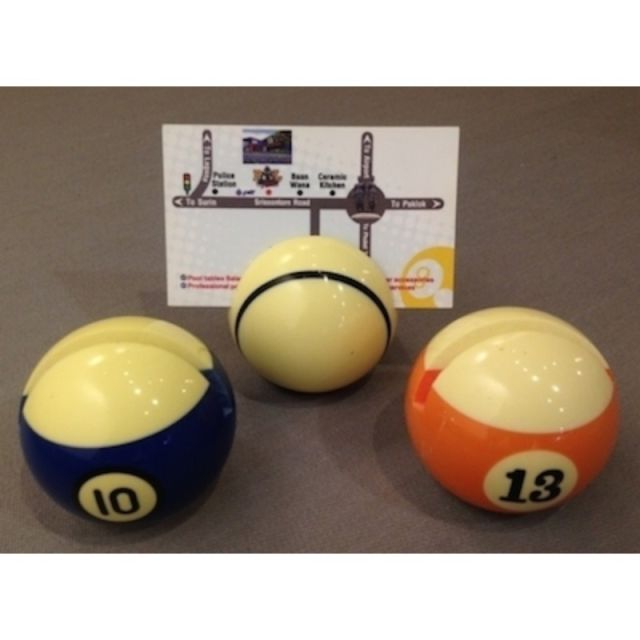 Business Card/Photo Pool Ball Holder-0