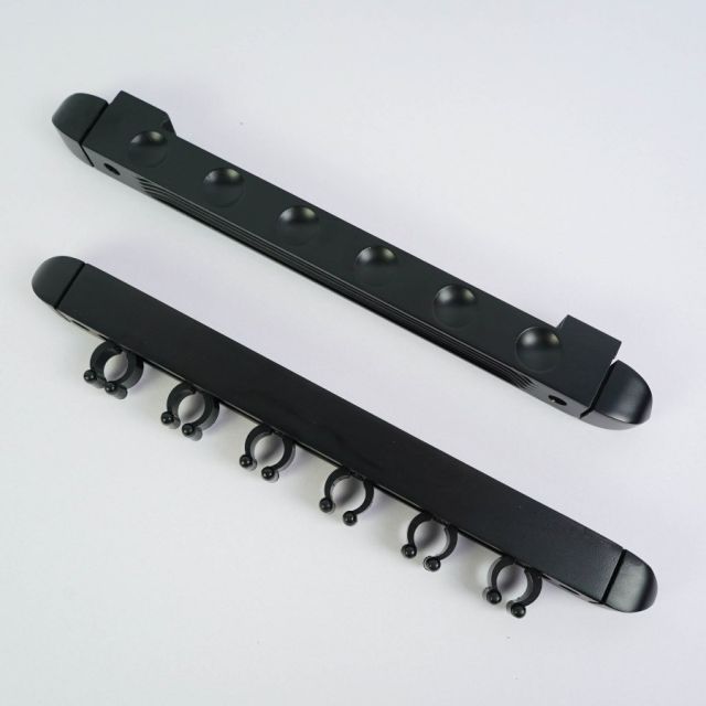 GR8 Billiards Wall Cue Rack Clip 6 Cues Black