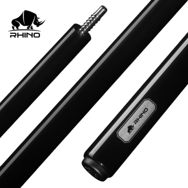 Rhino Luminax Pool Cue - Jet Black NW - Thailand Pool Tables