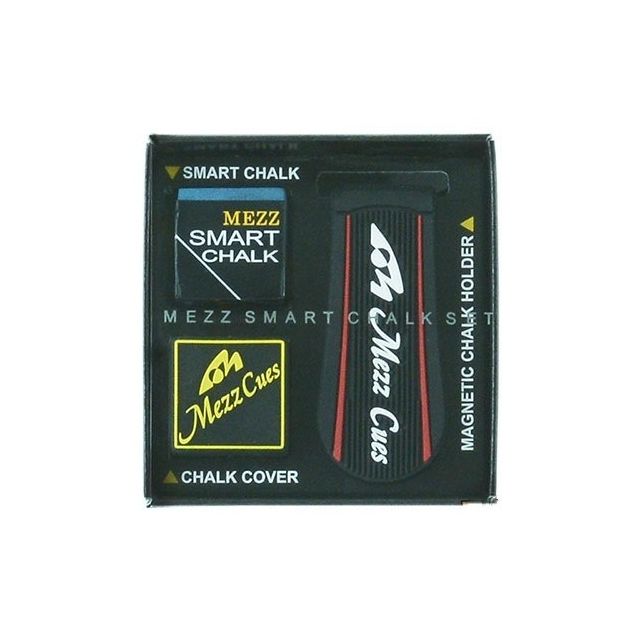 Mezz Smart Chalk Set - White Logo on Black (Chalk, magnetic holder, chalk cover)