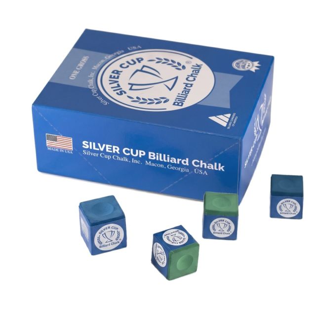 Silver Cup Billiard Chalk Gross Box 144 Pieces