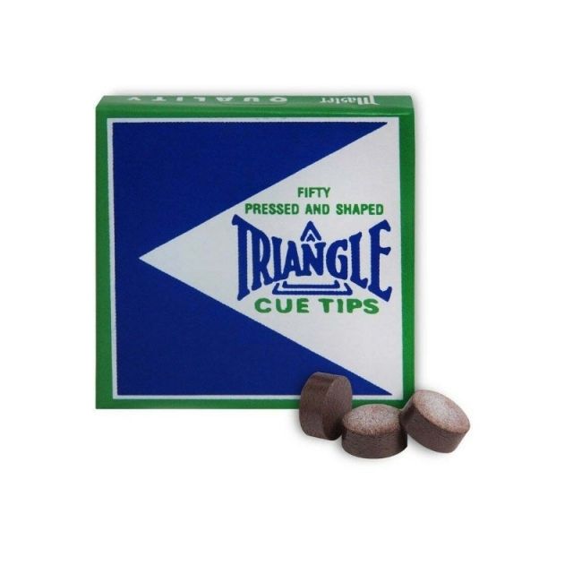 Triangle Pool Cue Tip 14mm Box 50 pcs.