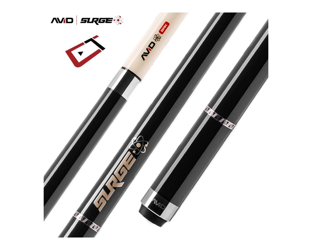 Cuetec AVID Surge Break Cue No Wrap - Black & Gold | Thailand Pool