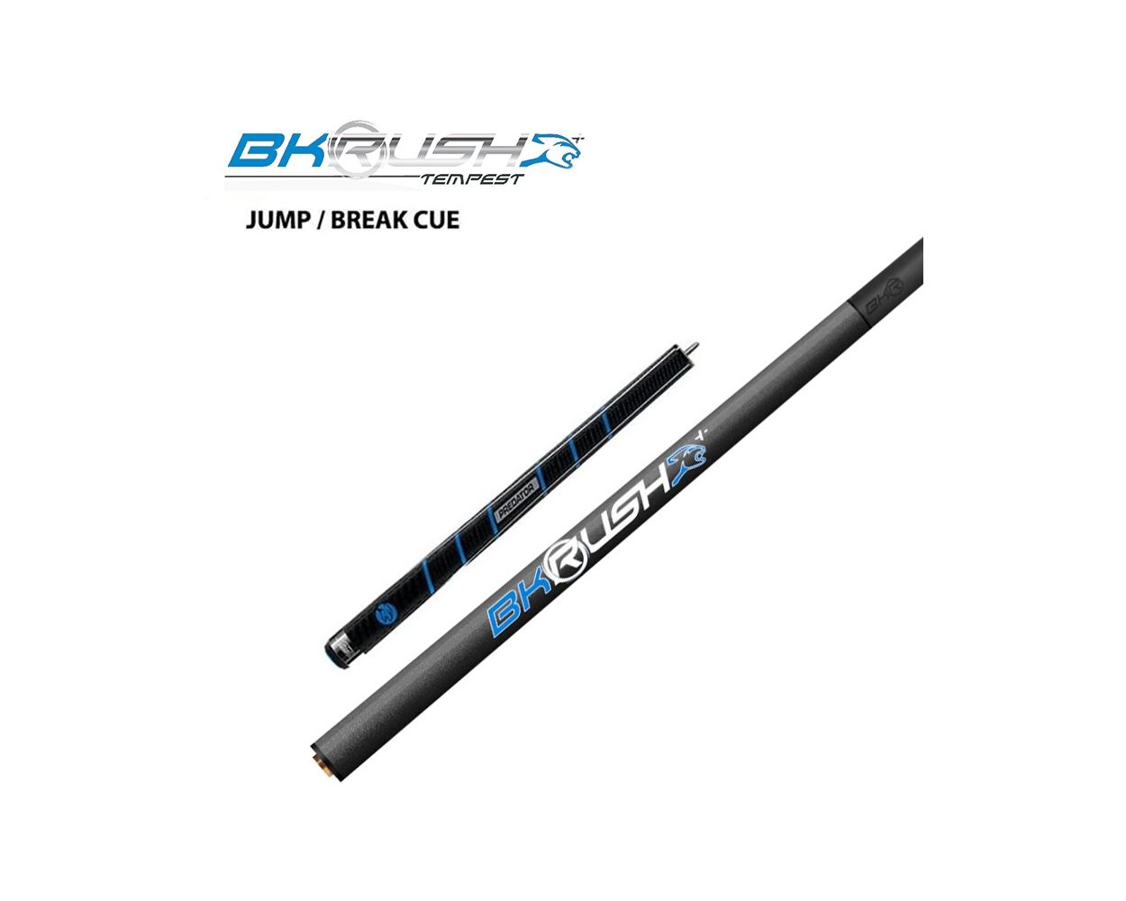 Predator BK Rush Plus Grey Tempest Break/Jump Cue Sports Wrap
