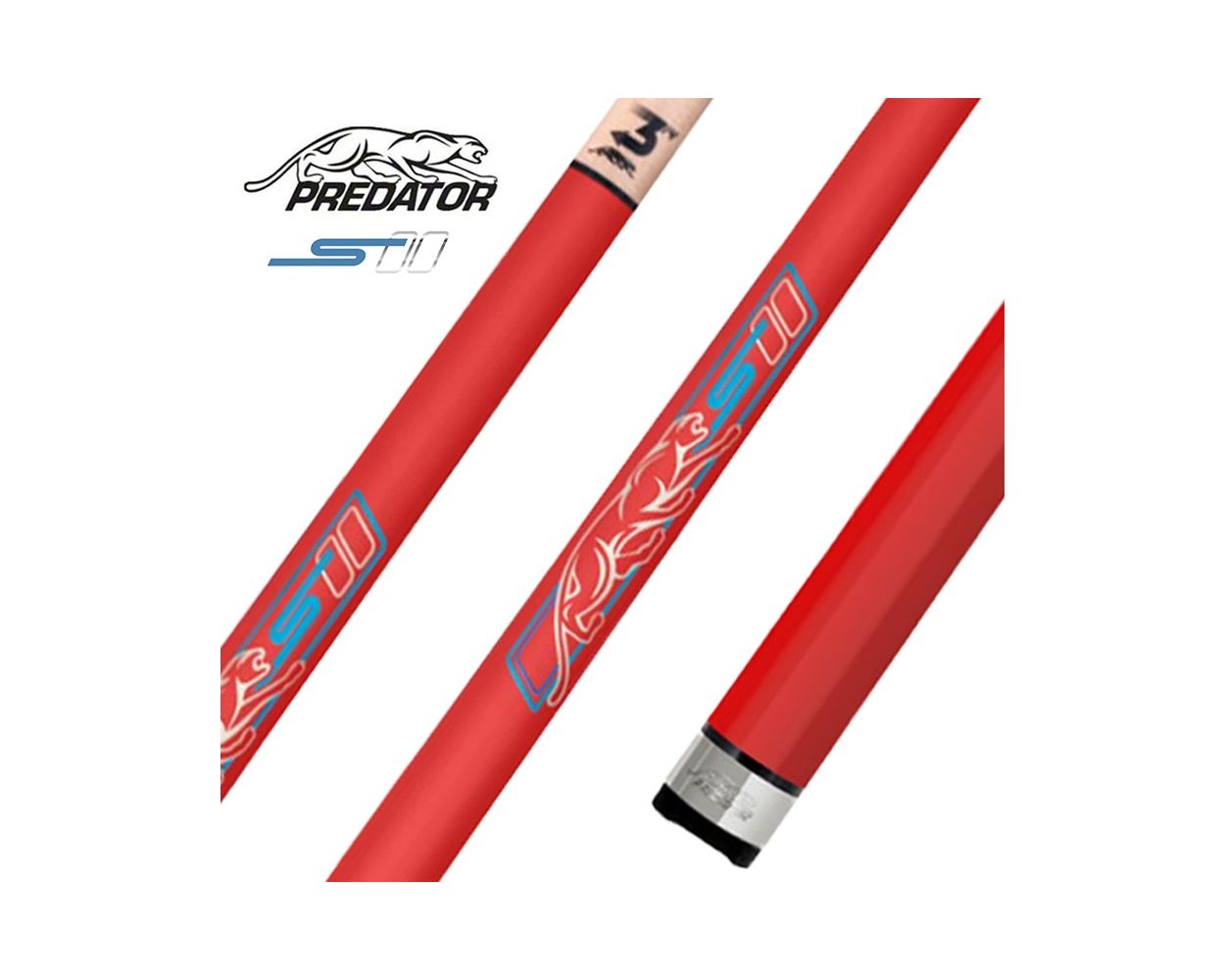 Predator Sport2 Matt Red No Wrap Pool Cue Butt | Uni-Loc