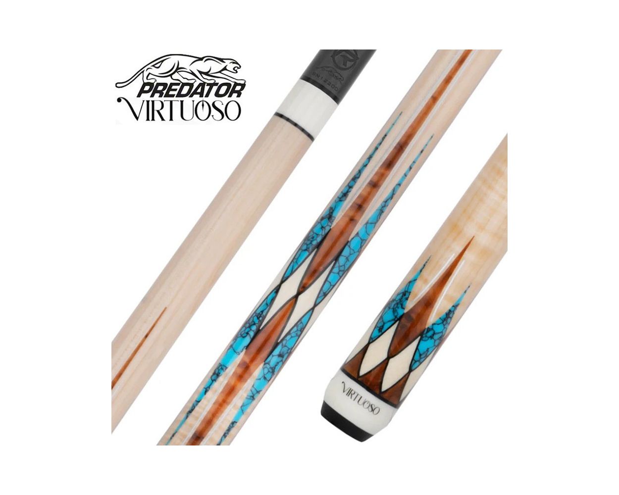 Predator Virtuoso Blue No Wrap Pool Cue (Butt Only) | Thailand