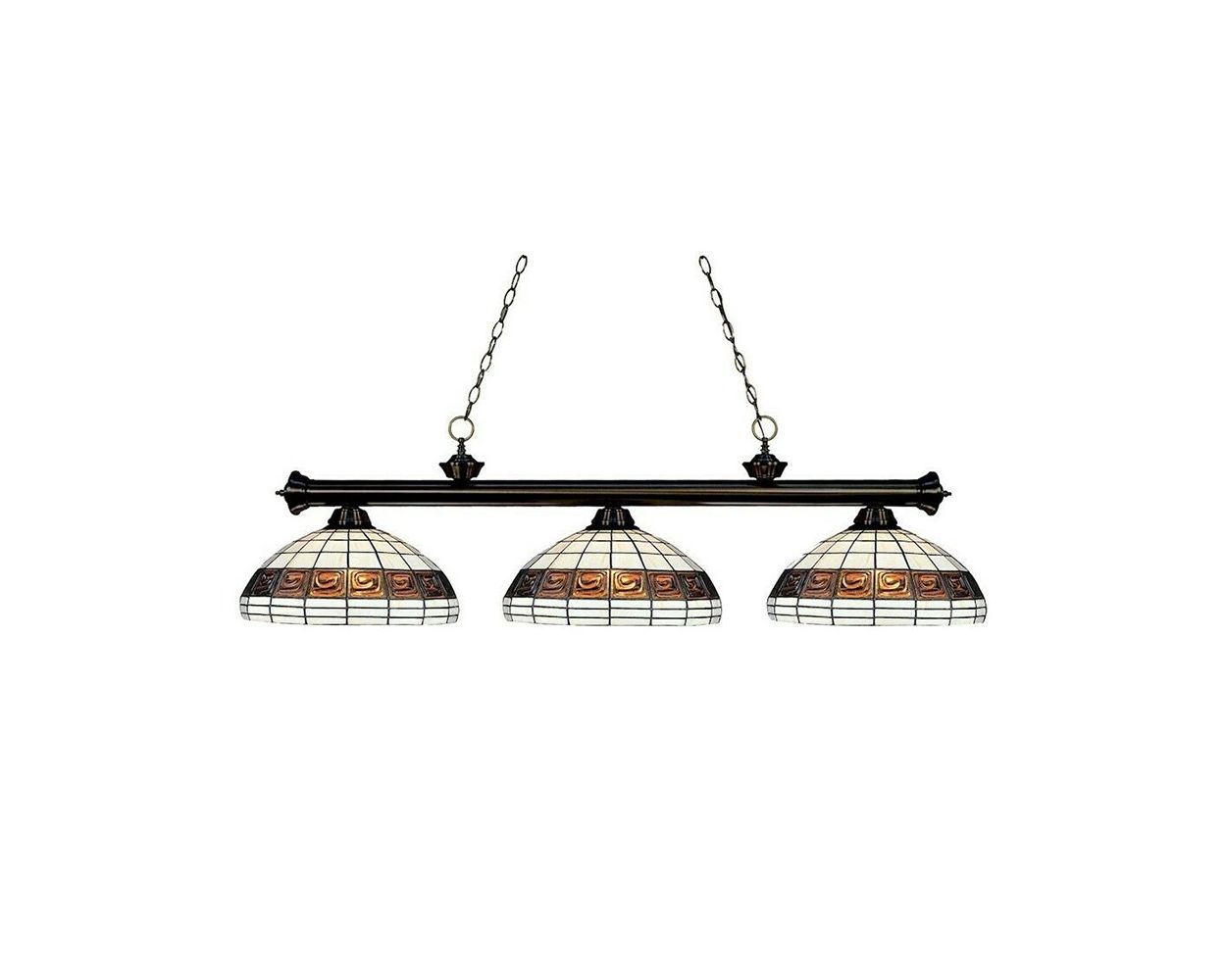 Tiffany 3 Shade Billiard Lights - Antique Brown | Thailand Pool Tables
