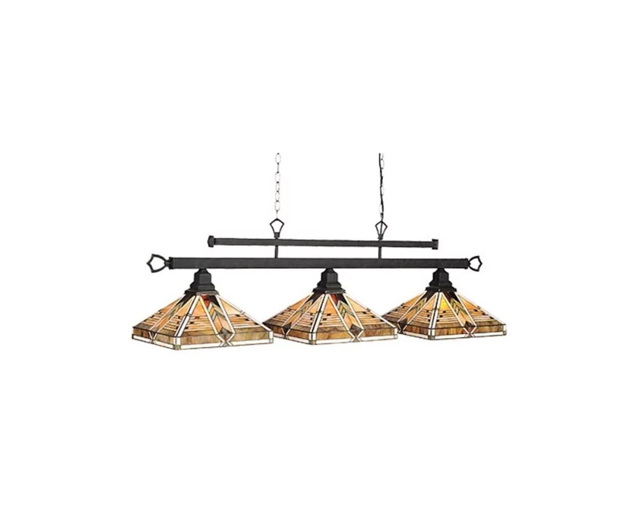 Tiffany 3 Shade Billiard Lights - Tribal Square | Thailand Pool Tables