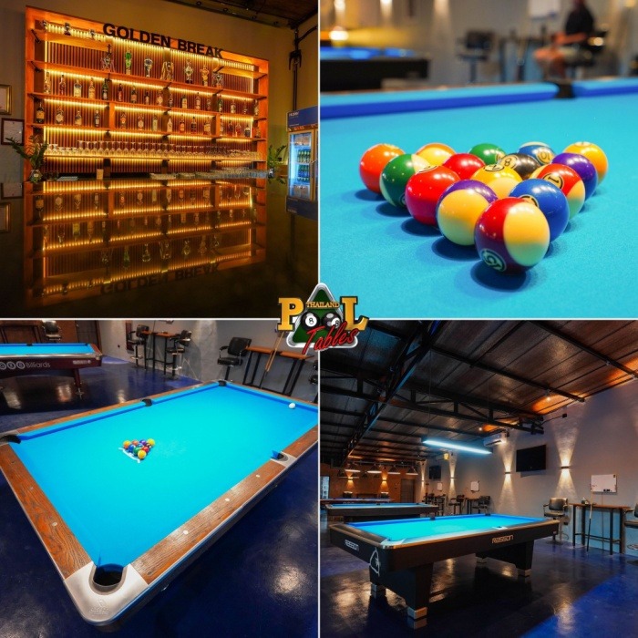 Pool Hall Setup Hua Hin – Golden Break with Rasson Tables
