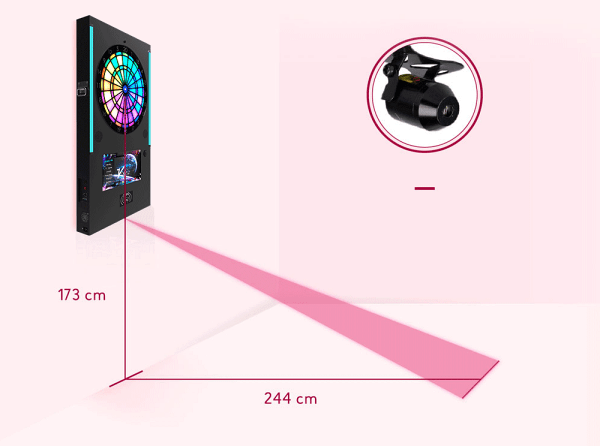 Vdarts Mini Plus Laser Line The laser line will help you to easily set up the throw line