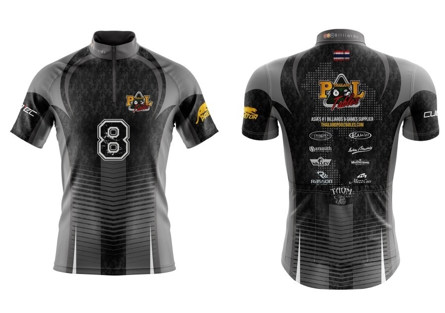 Pool Jersey BLK shirt Pool Jersey BLK - Pink pool jersey shirt by thailand pool tables