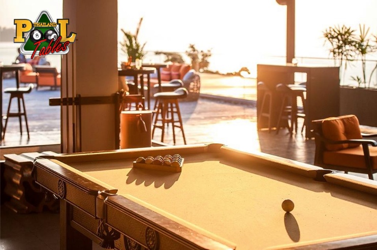Havana pool table with camel cloth