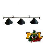 Leatherette & Brushed Stainless Billiard Lights 3 Shades