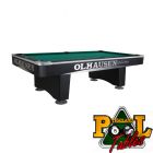 Grand Champion III Olhausen Pool Table - Black Laminate with Black Metal Trim and Brushed Aluminum Apron Reveals