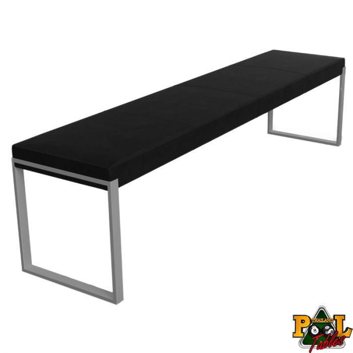 Fusiontables Bench Black Leather, Black Leather Bench