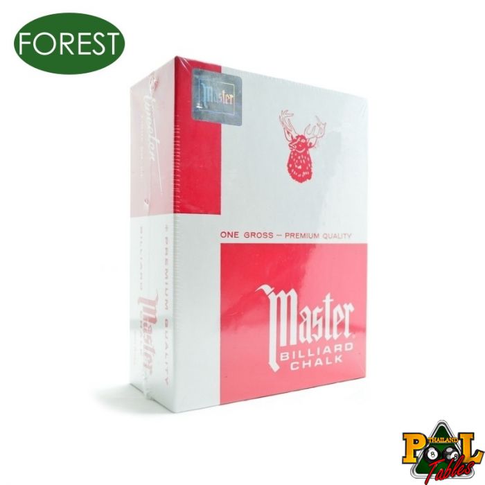 Master Billiard Chalk Forest Gross Box 144 Pieces