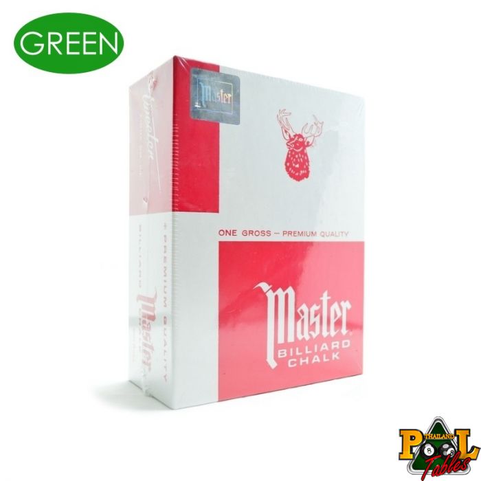 Master Billiard Chalk Green Gross Box 144 Pieces