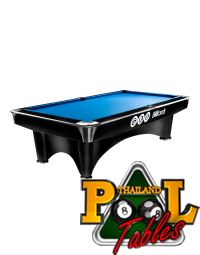 Commander Black Pool Table 7ft