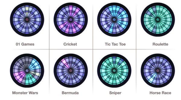 With the help of the LED target, you'll learn quickly how to play a variety of game modes