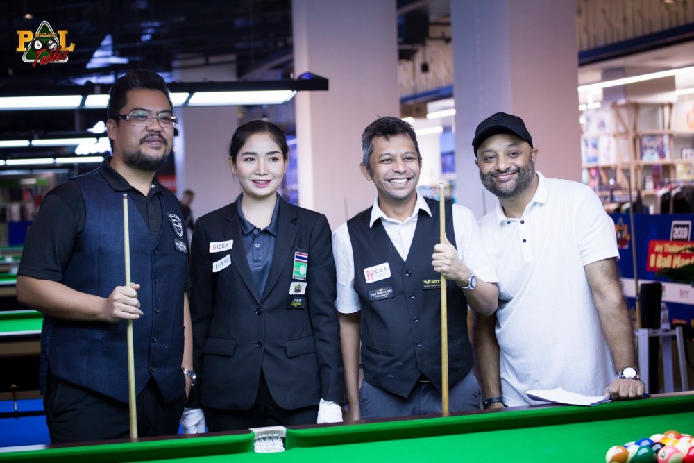 Joy Chinese 8 Ball Asian Tour Thai Open Malaysian Team Players posing before the match