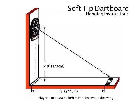 Hanging soft tip dartboard