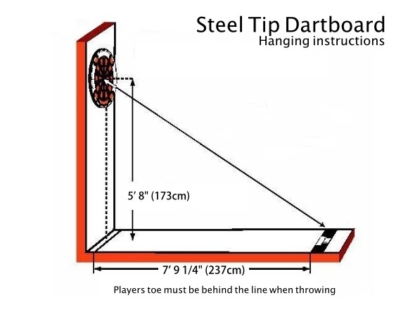 Hanging steel tip dartboard