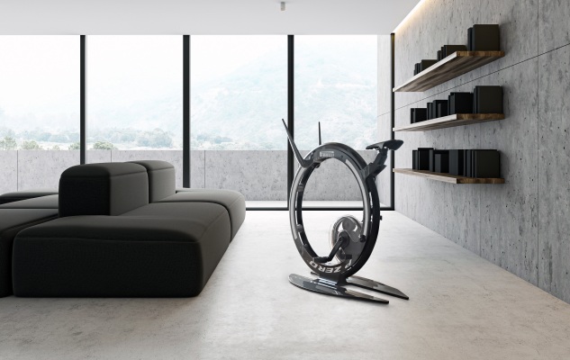 Ciclotte Pirelli White bike in living room