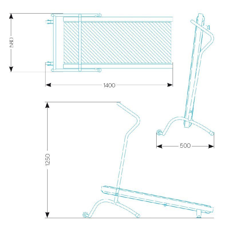 aqquatix standard aquatreadmill dimensions