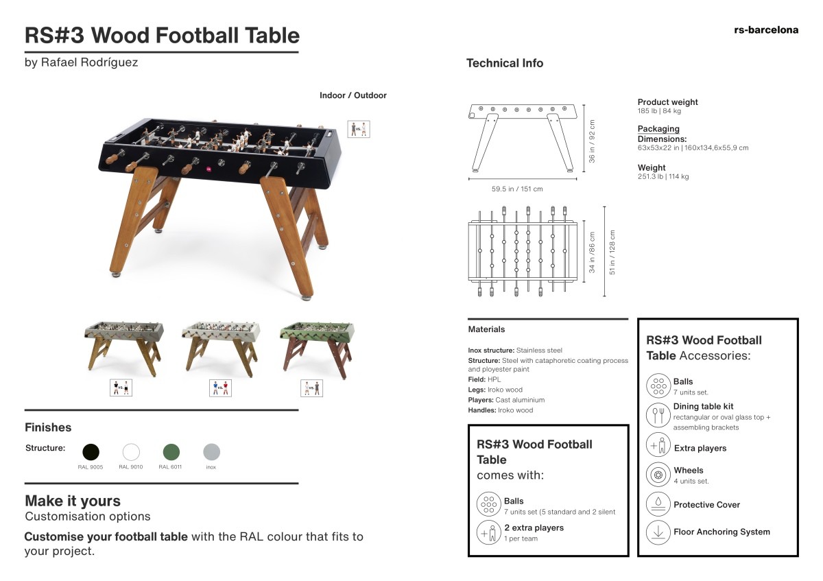 RS3 Wood football table color and players