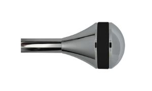 BlackBall Design standard chrome round handles with black grip