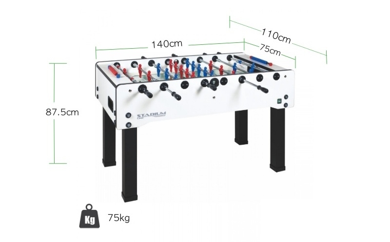Stadium foosball table dimension and weight