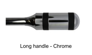 The Pure Design chrome long handles with black bands