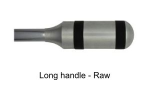 The Pure Design raw long handles with black grip