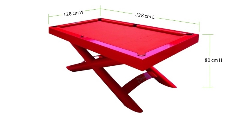 x-men outdoor pool table dimensions in cm