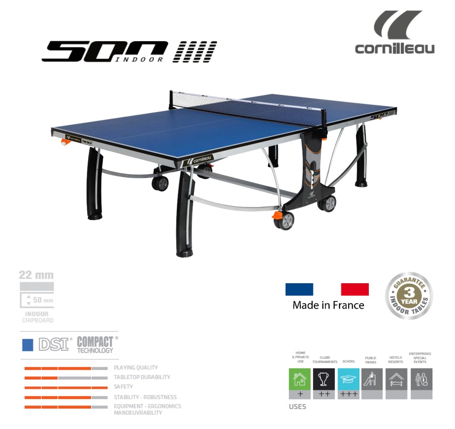 cornilleau 500 indoor table tennis table banner