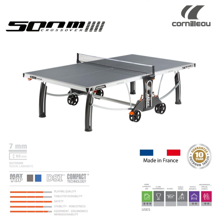 cornilleau 500m outdoor table tennis table banner