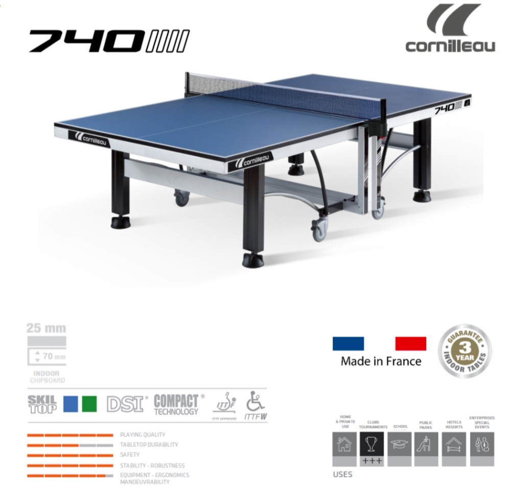 cornilleau 740 ITTF Competition table tennis table banner