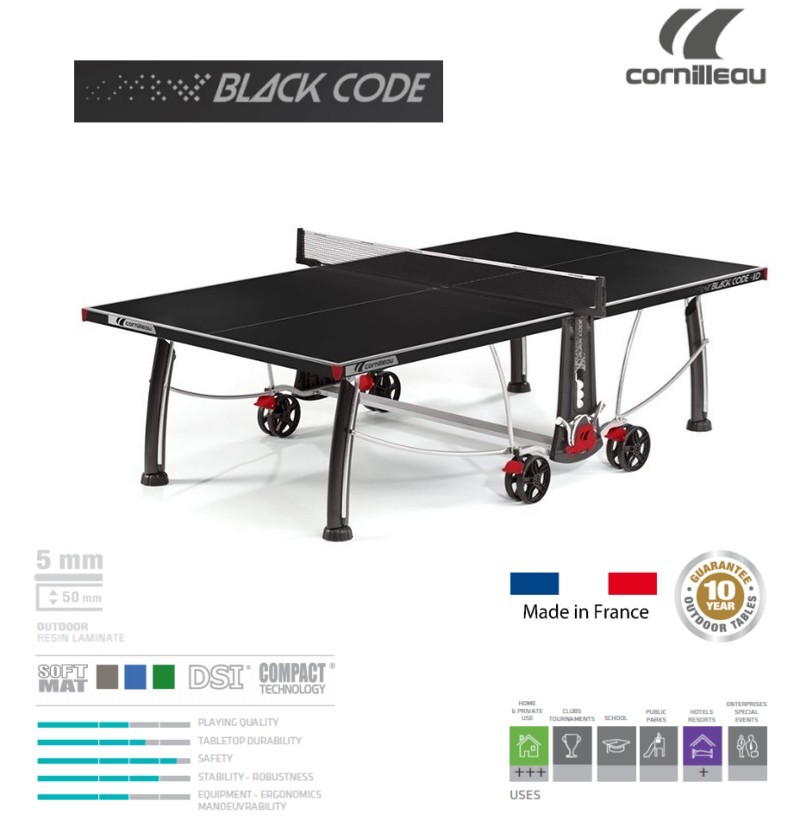 cornilleau black code outdoor table tennis table banner