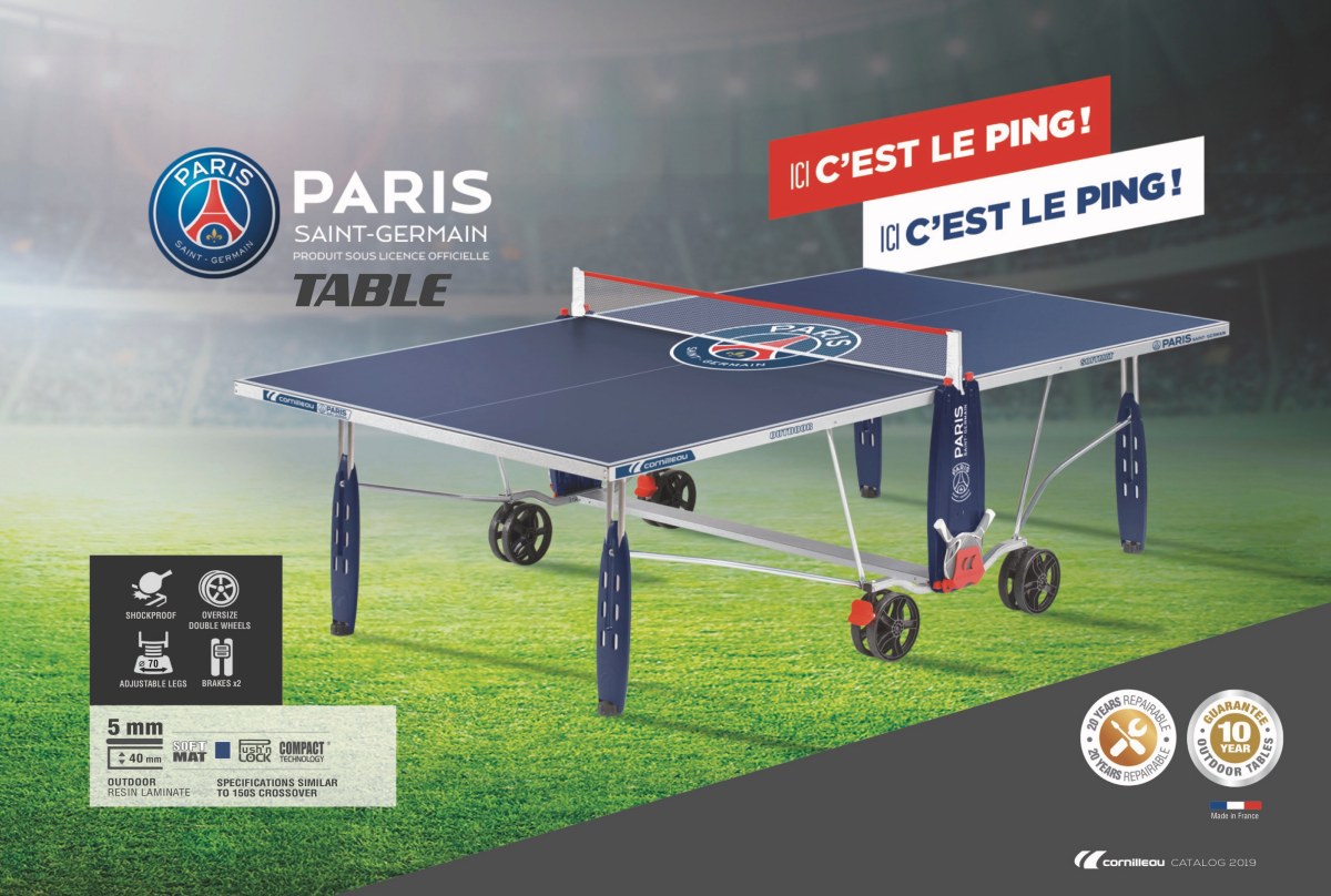 cornilleau PSG outdoor table tennis table banner