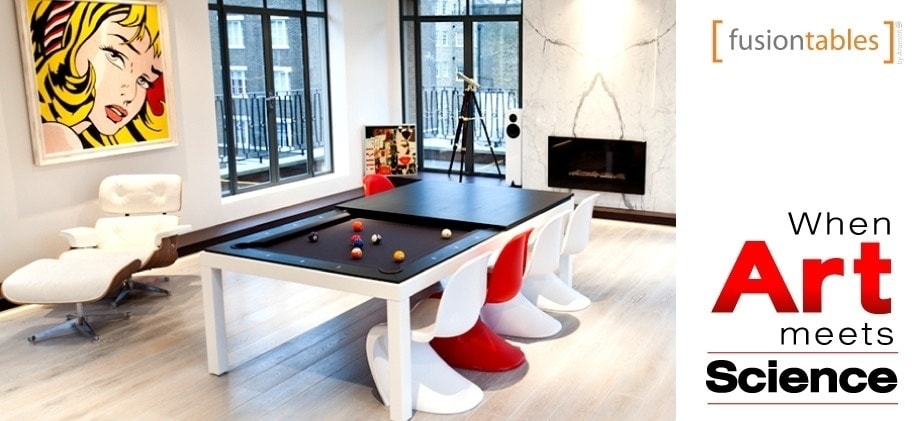 Aramith Fusion dining pool table – modern design with convertible tabletop